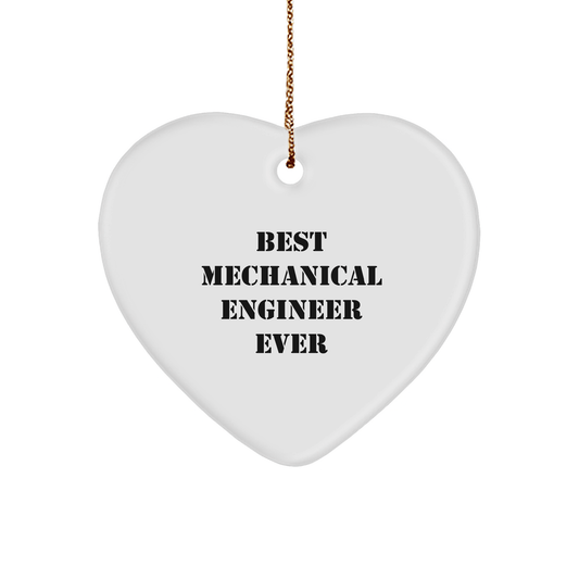 Funny Mechanical Engineer Gifts from Friends, Heart Ornament for Best Mechanical Engineer Ever, Christmas Unique Present - The Buy Boom