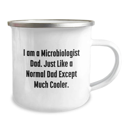 Funny Microbiologist Gifts for Men Christmas Unique Presents from Dad - 'I Am A Microbiologist Dad' Camping Mug - The Buy Boom