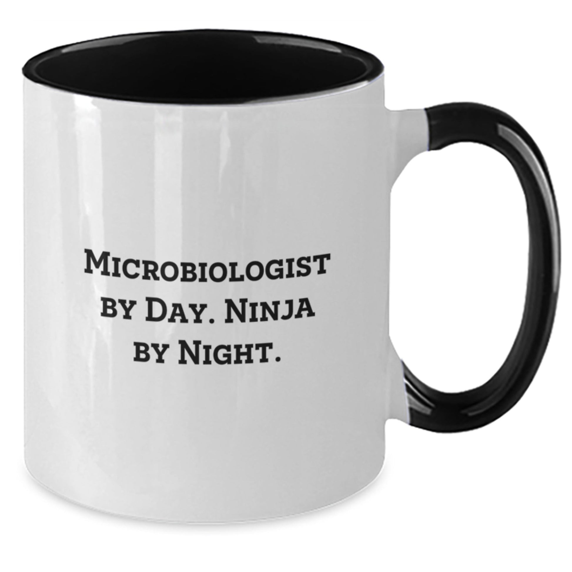Funny Microbiologist Gifts for Men - Microbiologist By Day. Ninja By Night. Two Tone Coffee Mug, Gifts from Friends for Graduation Unique Gifts - The Buy Boom