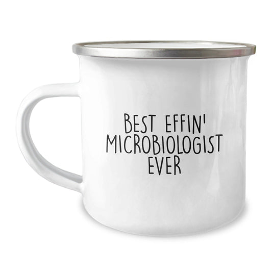 Funny Microbiologist Gifts for Men or Women - Best Effin' Microbiologist Ever Camping Mug for Graduation, Perfect for Coworkers, Friends, and Family - The Buy Boom