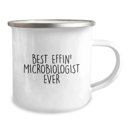 Funny Microbiologist Gifts for Men or Women - Best Effin' Microbiologist Ever Camping Mug for Graduation, Perfect for Coworkers, Friends, and Family - The Buy Boom