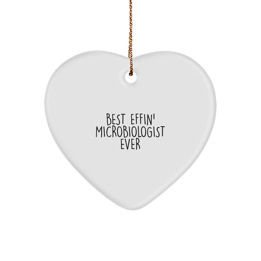 Funny Microbiologist Gifts, Heart Ornament for Best Effin' Microbiologist Ever, Gifts from Family to Men, Unique Christmas Unique Gifts - The Buy Boom