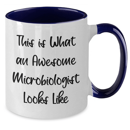 Funny Microbiologist Gifts, This Is What An Awesome Microbiologist Looks Like, Two Tone Coffee Mug for Men, Gifts from Family, Unique Father's Day Unique Gifts for Him - The Buy Boom