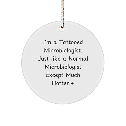 Funny Microbiologist Ornament Gift – Tattooed & Hotter Design - The Buy Boom