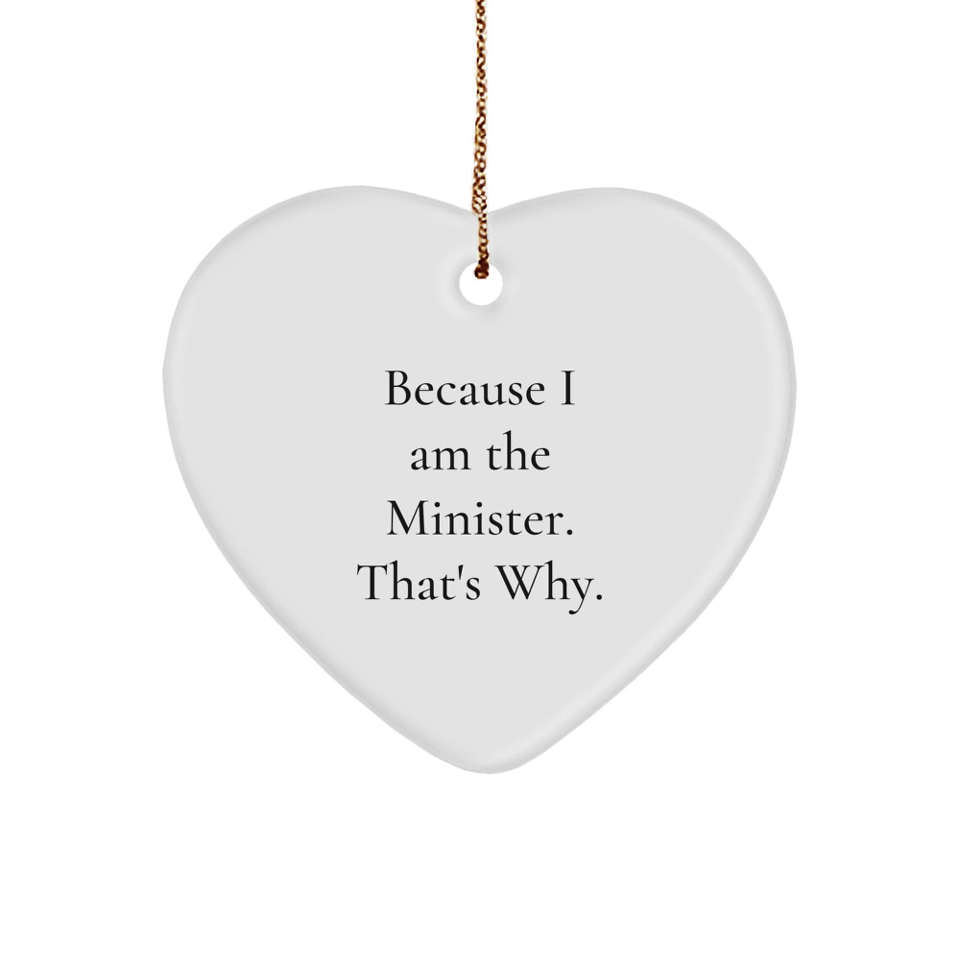 Funny Minister Heart Ornament Gifts from Friends, Ministers, or Family for Christmas Unique Presents - The Buy Boom