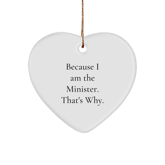 Funny Minister Heart Ornament Gifts from Friends, Ministers, or Family for Christmas Unique Presents - The Buy Boom
