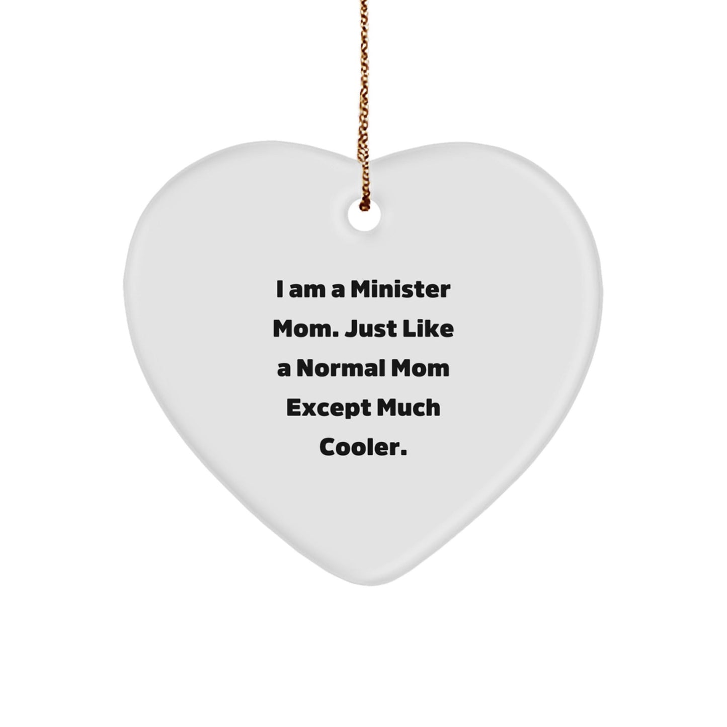 Funny Minister Mom Christmas Heart Ornament Gifts from Family for Minister Women - The Buy Boom