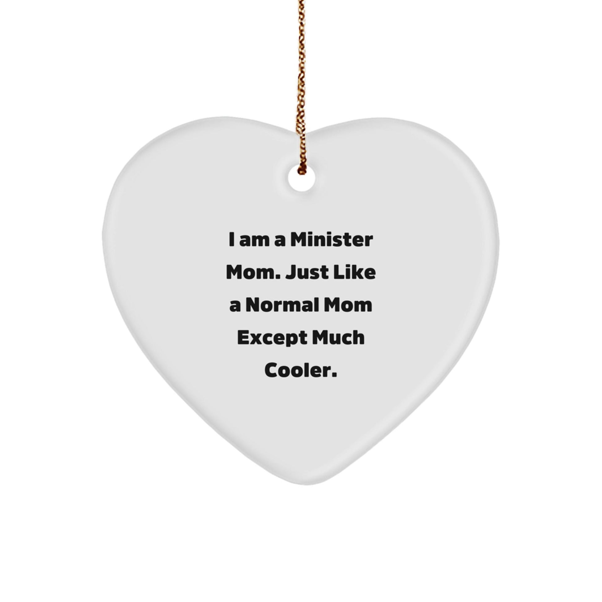 Funny Minister Mom Christmas Heart Ornament Gifts from Family for Minister Women - The Buy Boom