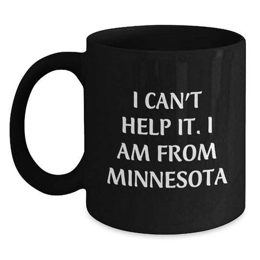 Funny Minnesota Mugs, Gifts from Friends to Family in Minnesota, Black Coffee Mug for Holiday Season - The Buy Boom