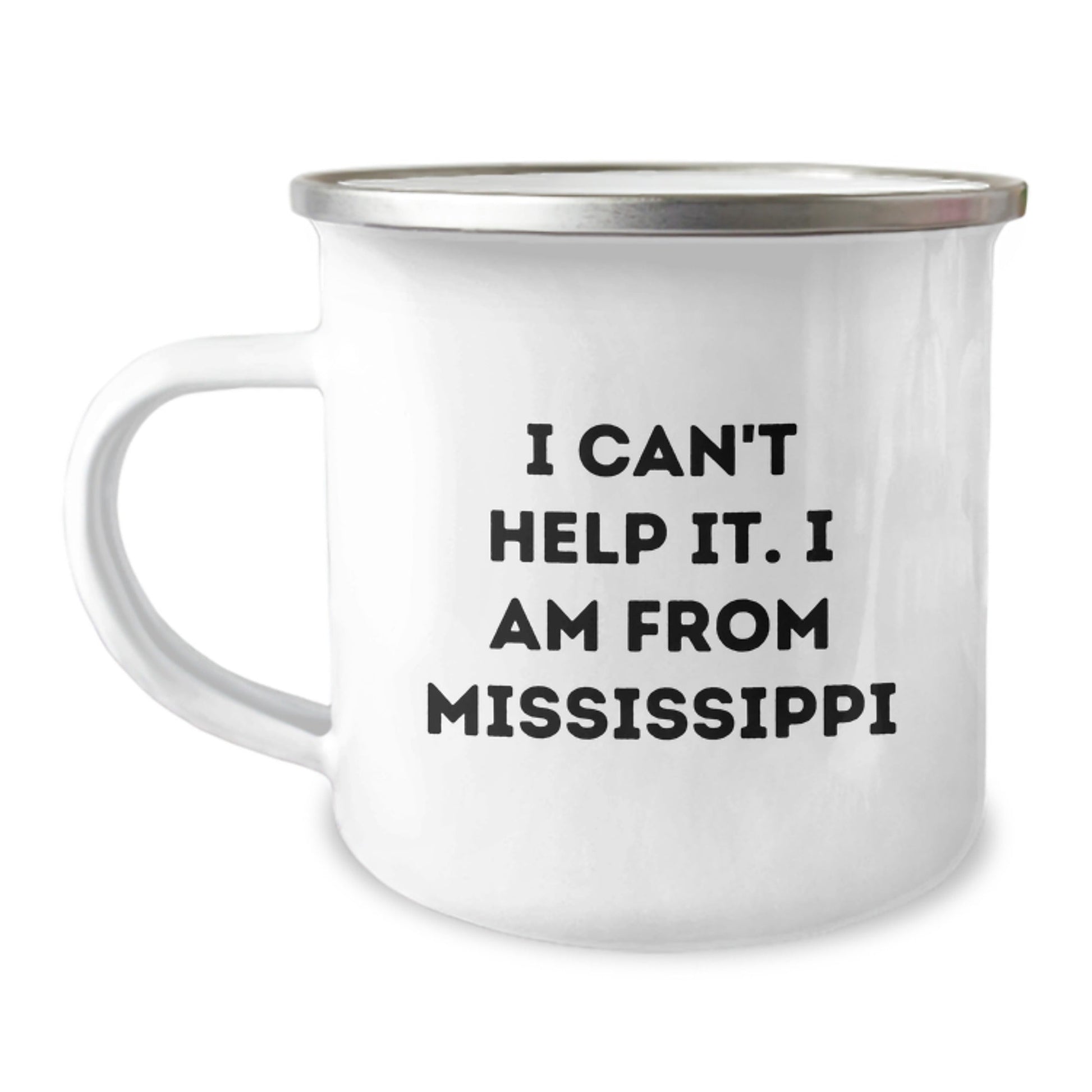 Funny Mississippi Gifts from Friends, I Can't Help It. I Am From Mississippi, Camping Mug for Mississippi Lovers on Christmas Morning - The Buy Boom