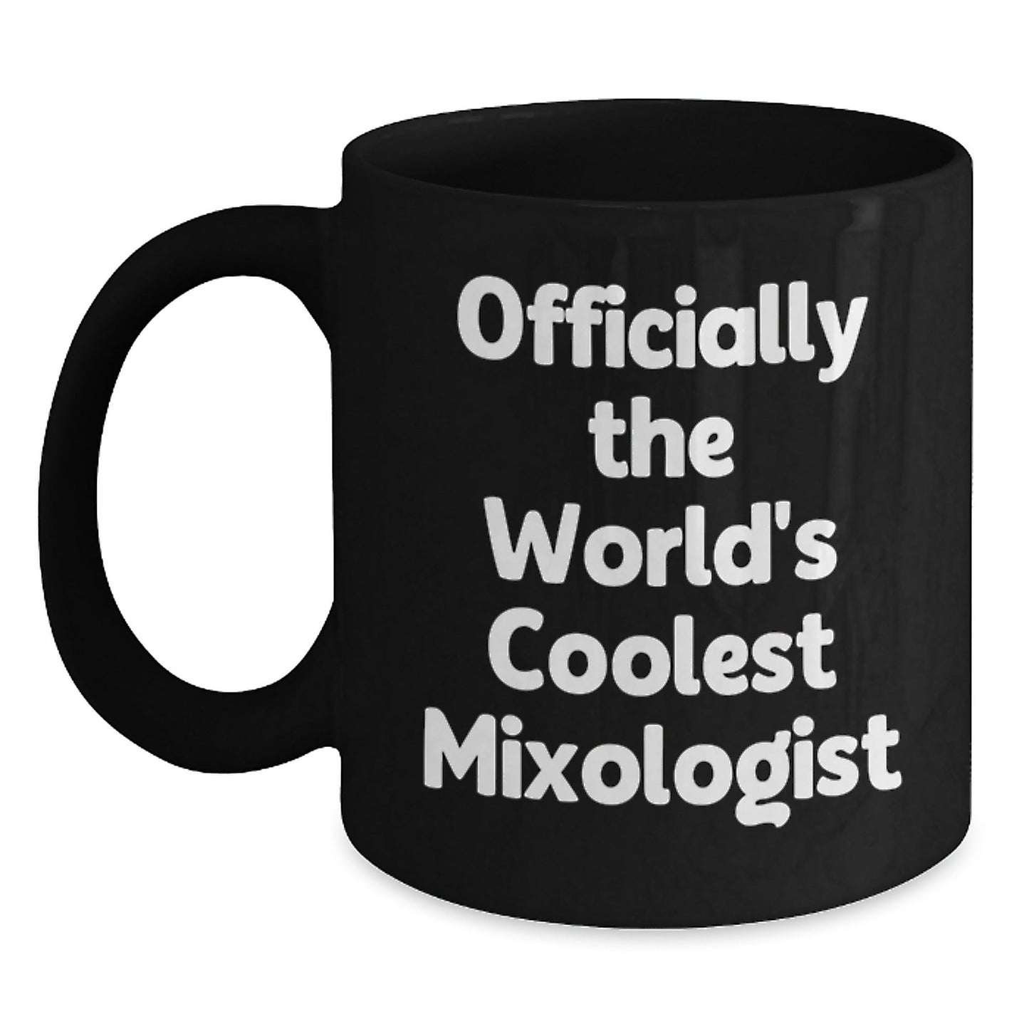Funny Mixologist Gifts from Friends - Officially The World's Coolest 'Bartender' Black Coffee Mug, Perfect for Men, Women, Christmas Unique Presents - The Buy Boom