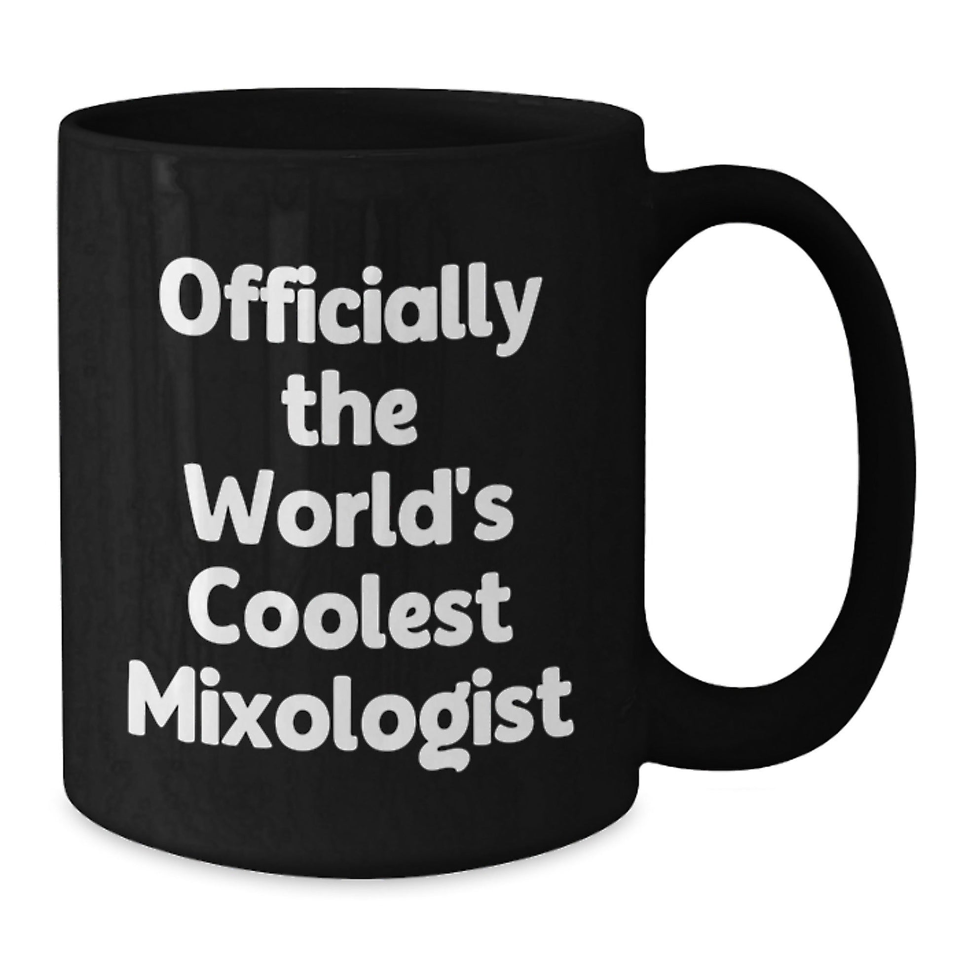 Funny Mixologist Gifts from Friends - Officially The World's Coolest 'Bartender' Black Coffee Mug, Perfect for Men, Women, Christmas Unique Presents - The Buy Boom