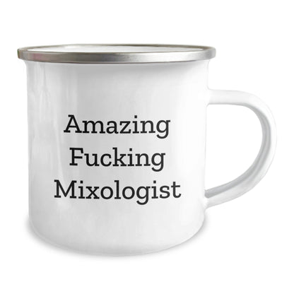 Funny Mixologist Gifts from Men to Friends, Camping Mug for Birthday, 'Amazing F - king Mixologist' Quote, Unique and Personalized - The Buy Boom