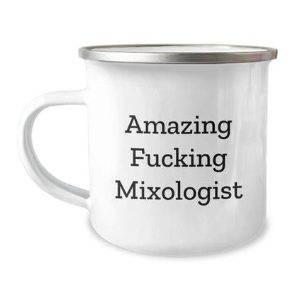 Funny Mixologist Gifts from Men to Friends, Camping Mug for Birthday, 'Amazing F - king Mixologist' Quote, Unique and Personalized - The Buy Boom