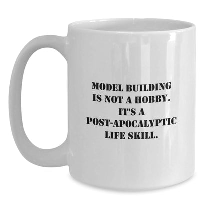 Funny Model Building Gifts for Men, Gifts from Friends - White Coffee Mug for Graduation, Model Building Is Not A Hobby. - The Buy Boom