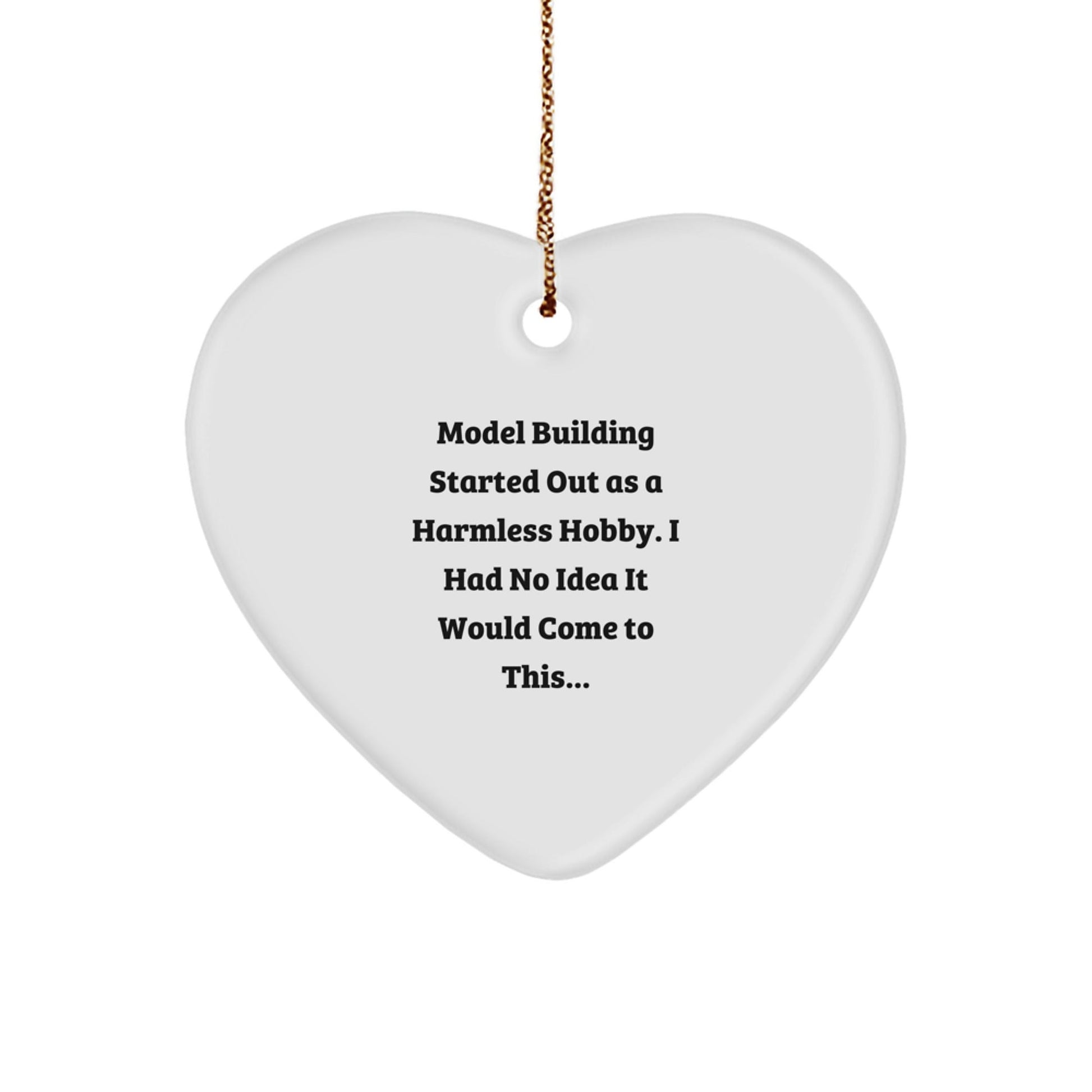 Funny Model Building Heart Ornament Gifts from Friends, Christmas Unique Gifts for Model Building Enthusiasts, Heart Shaped Decorations with a Twist - The Buy Boom