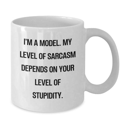 Funny Model Gifts from Friends for Model Enthusiasts, White Coffee Mug with Sarcasm Quote, Graduation Unique Gifts - The Buy Boom