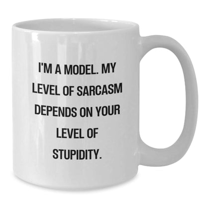 Funny Model Gifts from Friends for Model Enthusiasts, White Coffee Mug with Sarcasm Quote, Graduation Unique Gifts - The Buy Boom