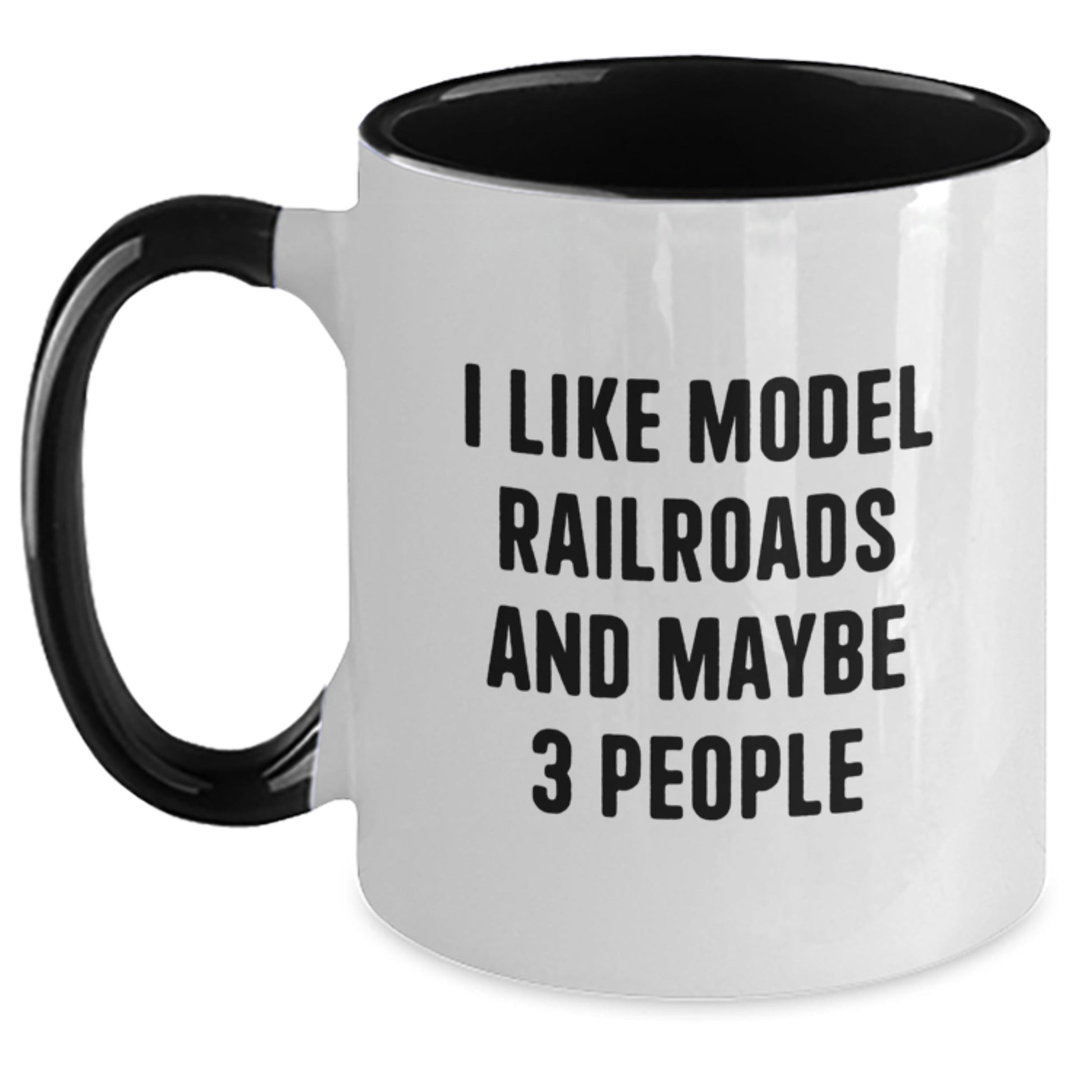 Funny Model Railroads Gifts for Train Lovers from Friends to Family - Two Tone Coffee Mug for Christmas Unique Presents - The Buy Boom