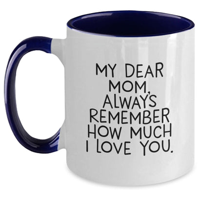 Funny Mom Gifts from Family for Mom, Two Tone Coffee Mug with Cute Quote - Christmas Unique Gifts - The Buy Boom