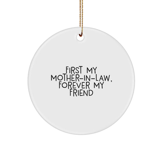 Funny Mom - in - law Quotes Circle Ornament, Gifts for Mom - in - laws from Family, Christmas Unique Ornaments - The Buy Boom