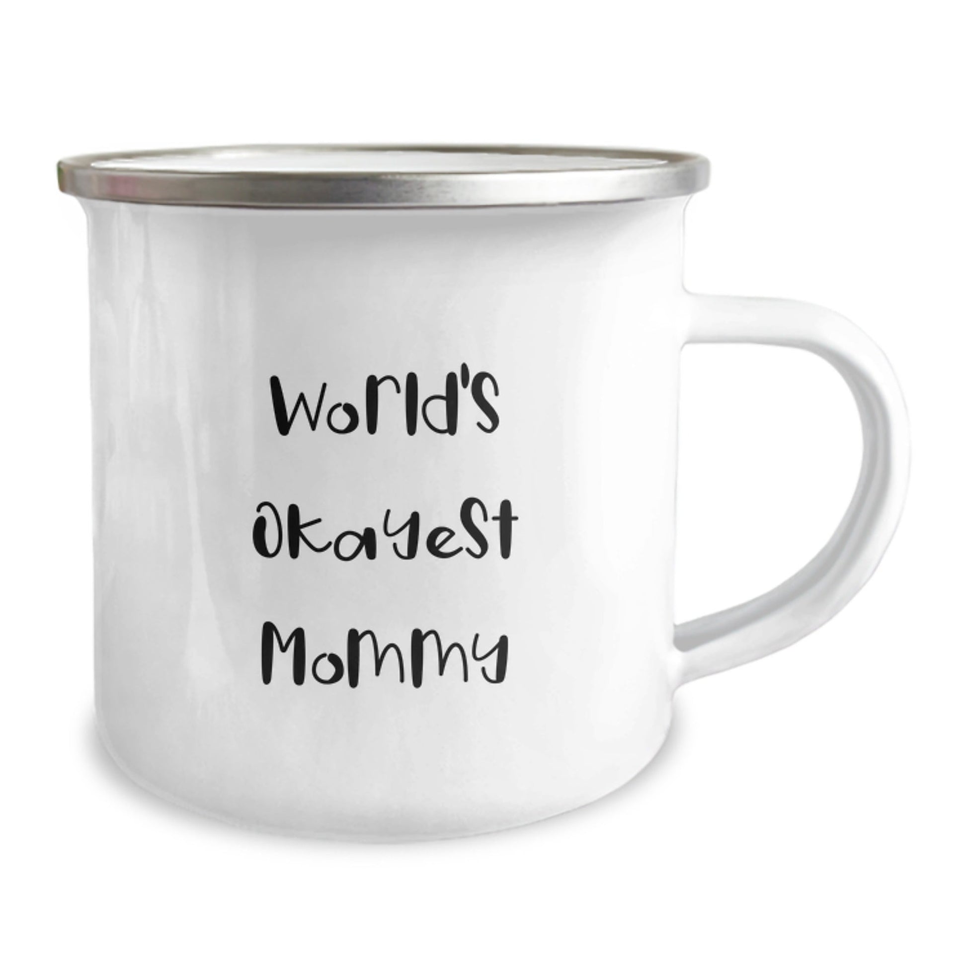 Funny Mommy Gifts from Men - World's Okayest Mommy Camping Mug, Birthday Unique Gifts for Mommy - The Buy Boom