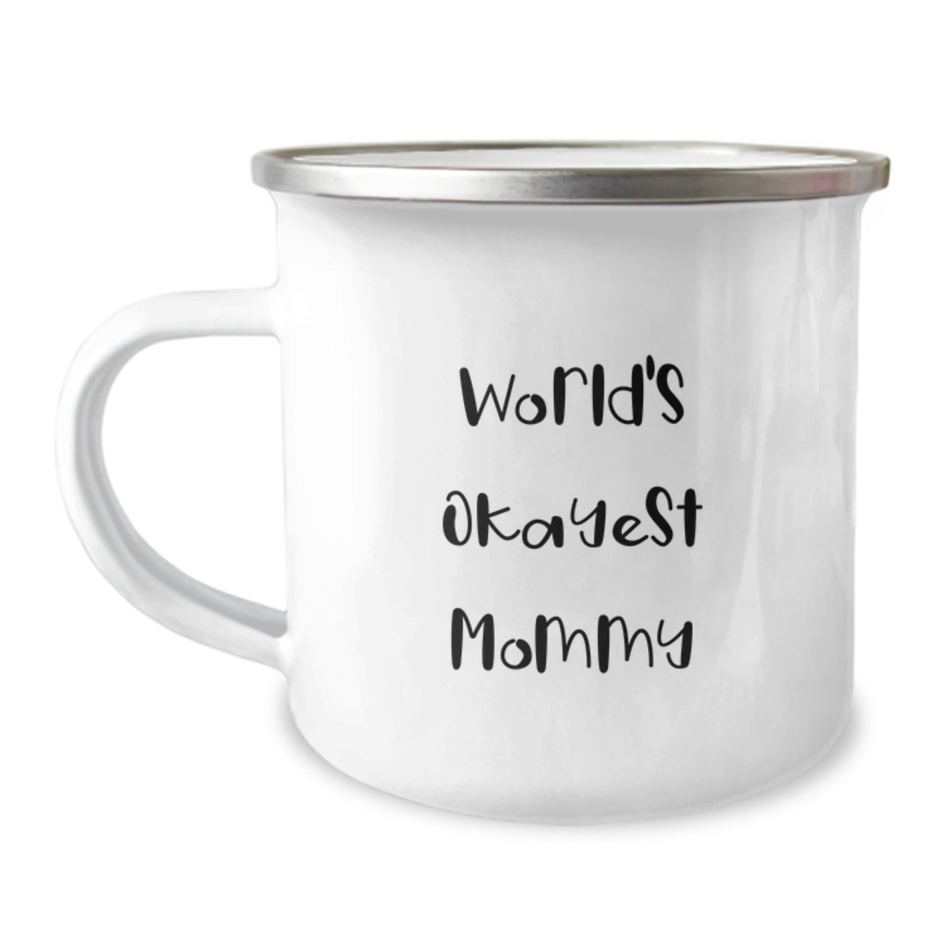 Funny Mommy Gifts from Men - World's Okayest Mommy Camping Mug, Birthday Unique Gifts for Mommy - The Buy Boom