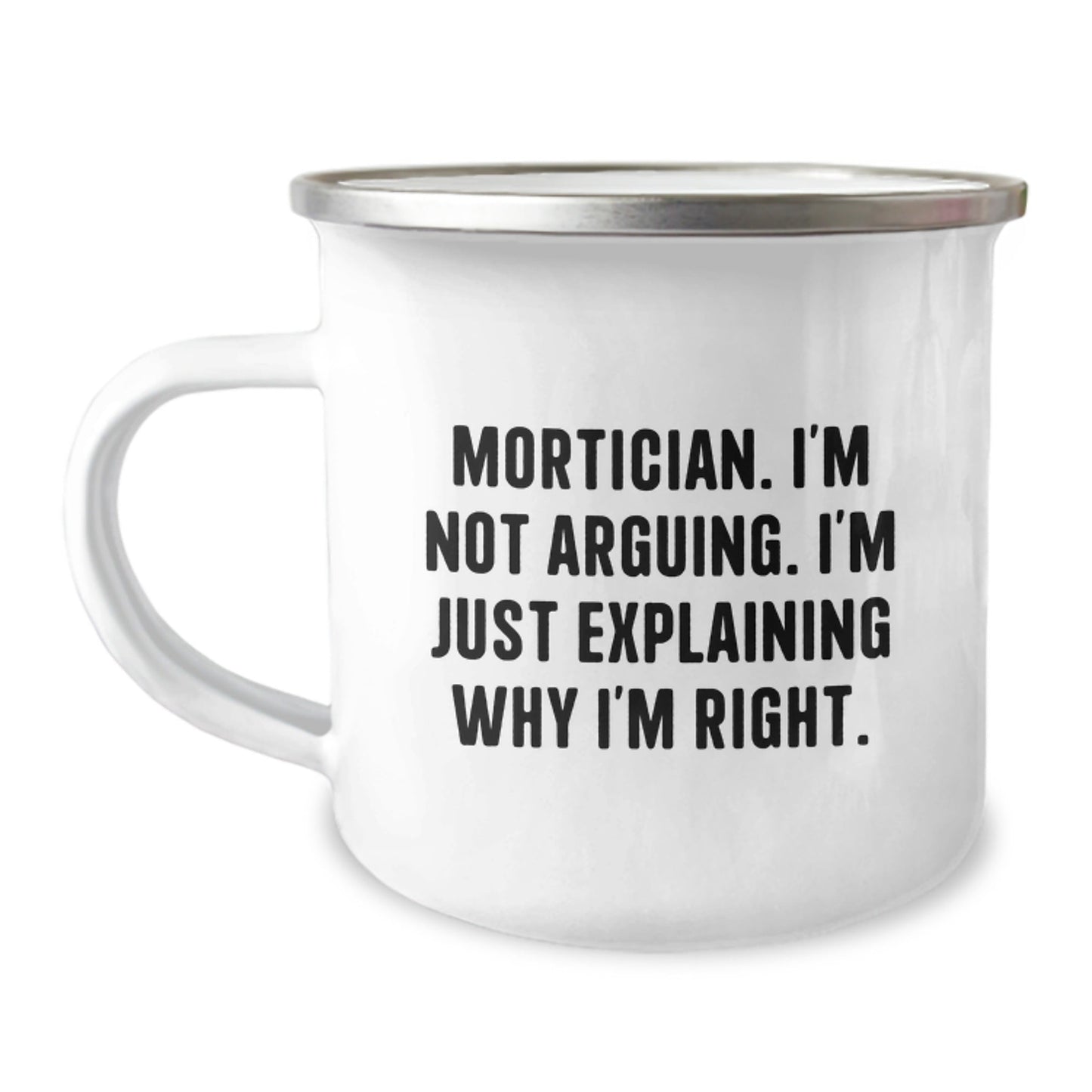 Funny Mortician Gifts, Unique Christmas Memorable Presents for Mortician Friends, Camping Mug - The Buy Boom