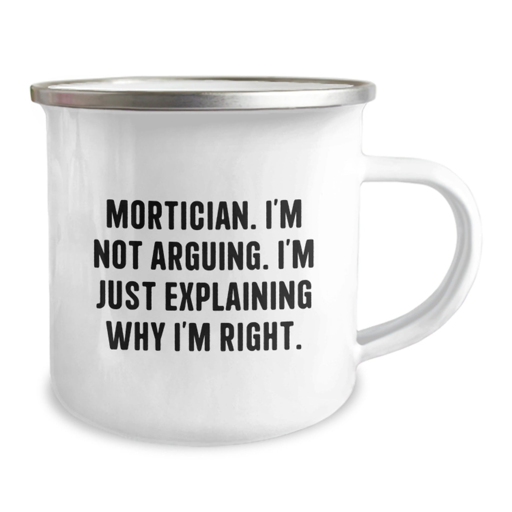 Funny Mortician Gifts, Unique Christmas Memorable Presents for Mortician Friends, Camping Mug - The Buy Boom