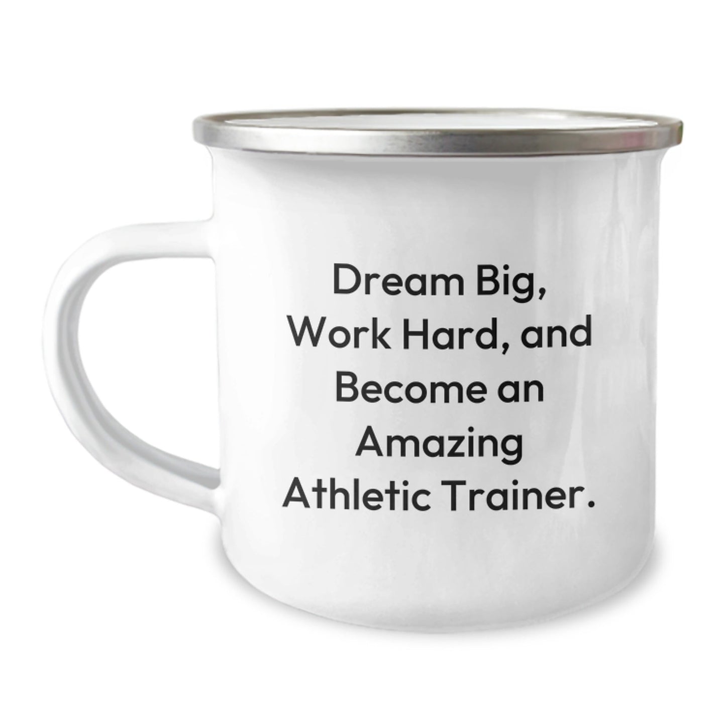 Funny Motivational Gifts for Men, Women, or Friends - 'Dream Big, Work Hard' Athletic Trainer Christmas Camping Mug for Family, Coworkers, or Loved Ones - The Buy Boom