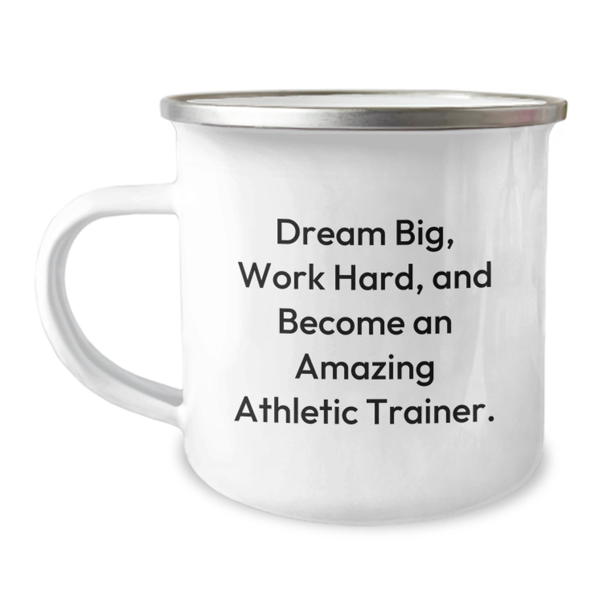Funny Motivational Gifts for Men, Women, or Friends - 'Dream Big, Work Hard' Athletic Trainer Christmas Camping Mug for Family, Coworkers, or Loved Ones - The Buy Boom