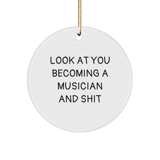 Funny Musician Circle Ornaments, Gifts from Friends to Musician Men at Christmas Unique Gifts - The Buy Boom