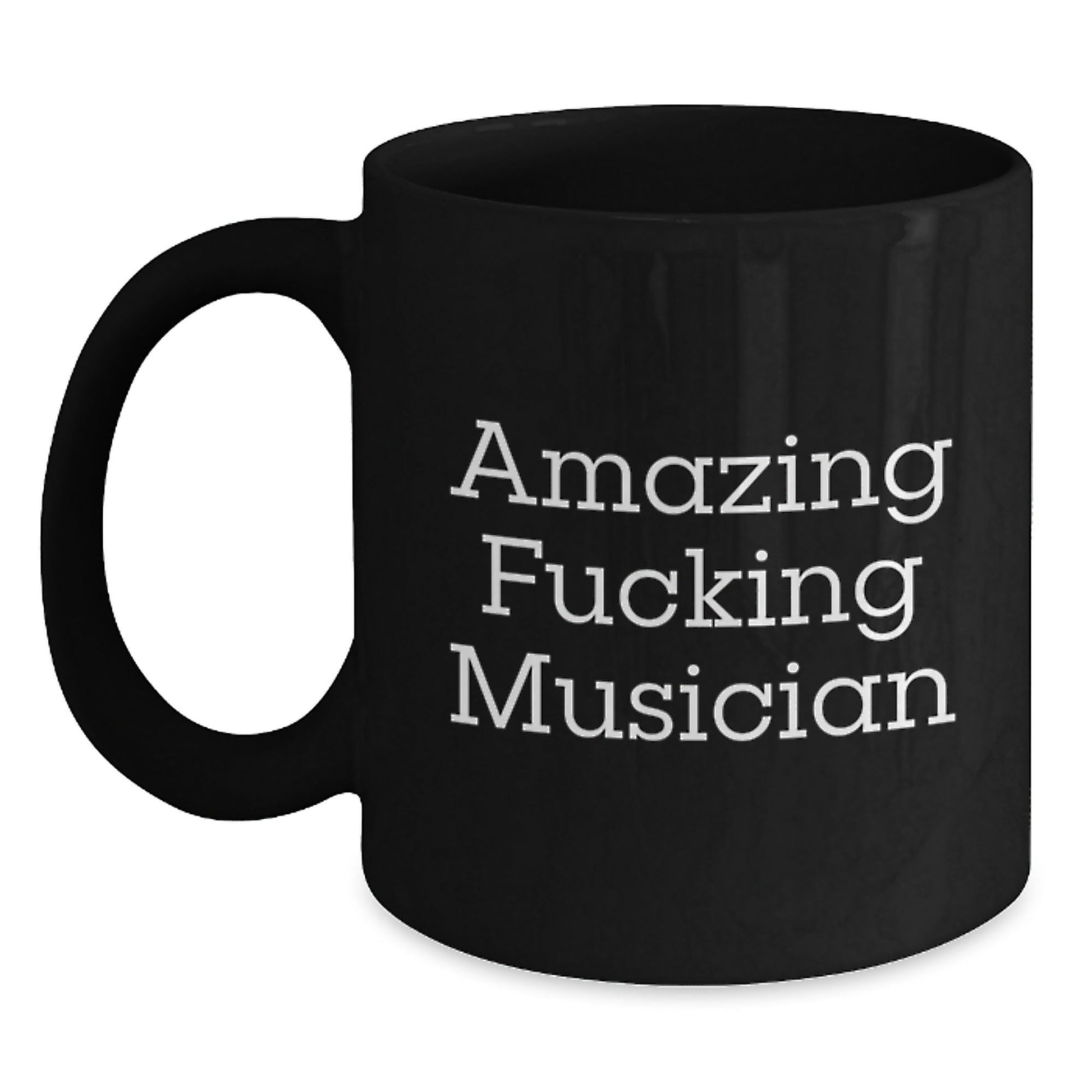 Funny Musician Gifts for Christmas - 'Amazing F - king Musician' Black Coffee Mug, Perfect for Musician Friends, Family, Men, Women, Coworkers, Unique Christmas Unique Gifts - The Buy Boom