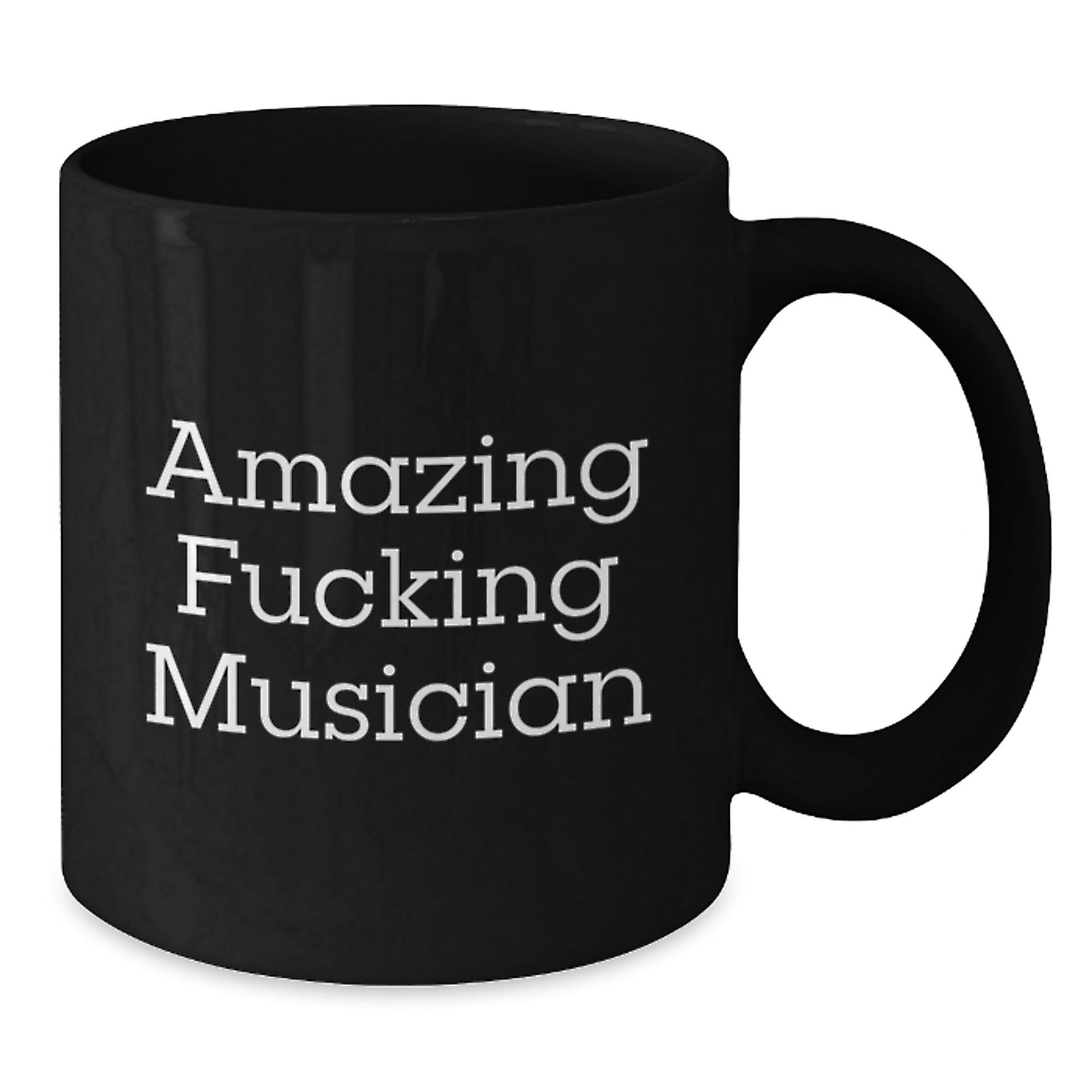 Funny Musician Gifts for Christmas - 'Amazing F - king Musician' Black Coffee Mug, Perfect for Musician Friends, Family, Men, Women, Coworkers, Unique Christmas Unique Gifts - The Buy Boom