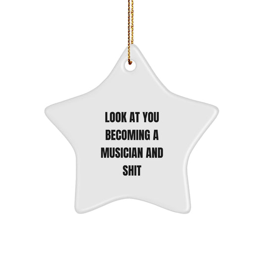 Funny Musician Gifts for Friends Men Women, Star Ornament for Musician Christmas Unique Gifts from Family, Friends, or Coworkers - The Buy Boom