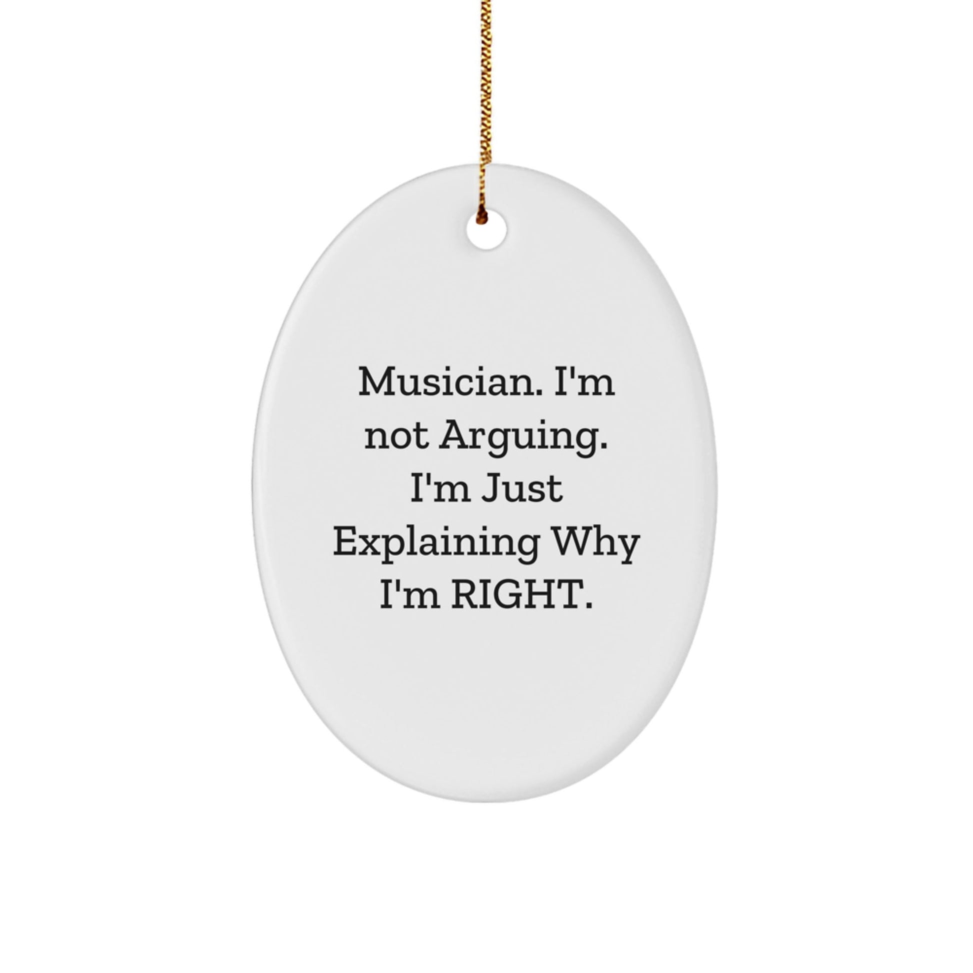 Funny Musician Gifts from Friends and Family for Christmas Unique Oval Ornament Ideas - The Buy Boom