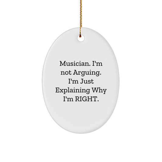Funny Musician Gifts from Friends and Family for Christmas Unique Oval Ornament Ideas - The Buy Boom