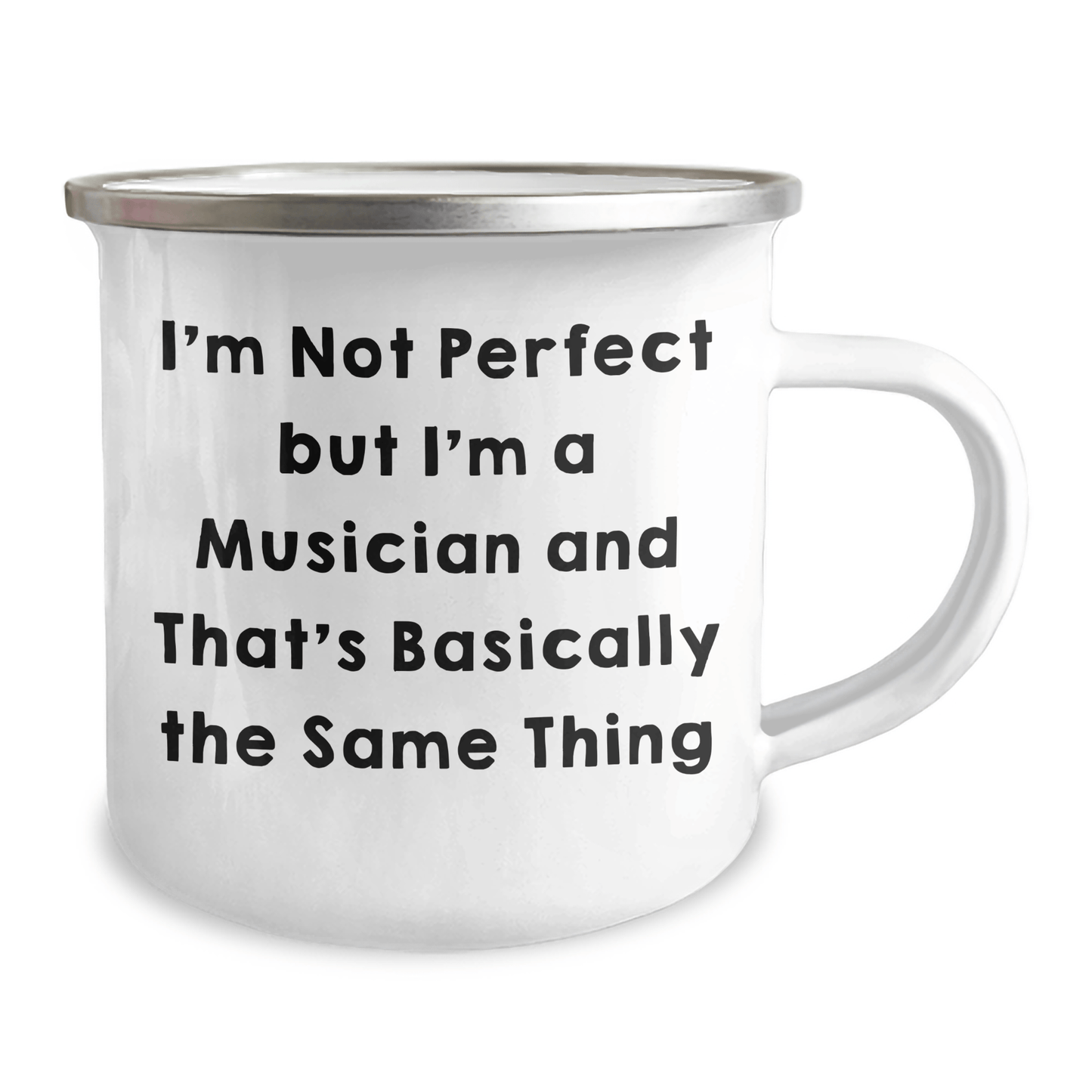 Funny Musician Gifts, Musician Camping Mug, 'I'm Not Perfect But I'm A Musician And That's Basically The Same Thing' Quote, Gifts for Musician, Gifts from Friends, Father's Day Unique Gifts - The Buy Boom