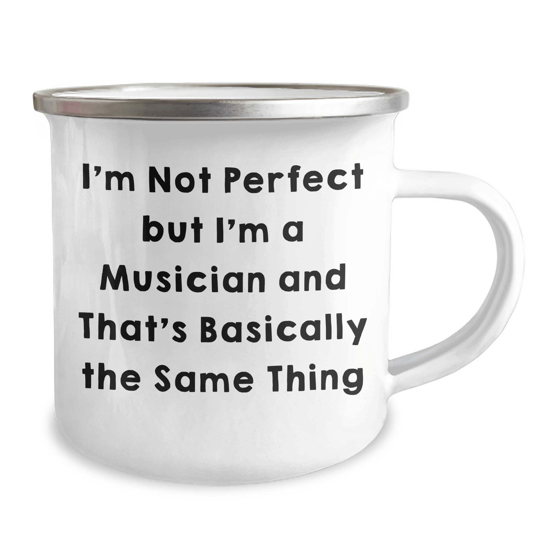 Funny Musician Gifts, Musician Camping Mug, 'I'm Not Perfect But I'm A Musician And That's Basically The Same Thing' Quote, Gifts for Musician, Gifts from Friends, Father's Day Unique Gifts - The Buy Boom
