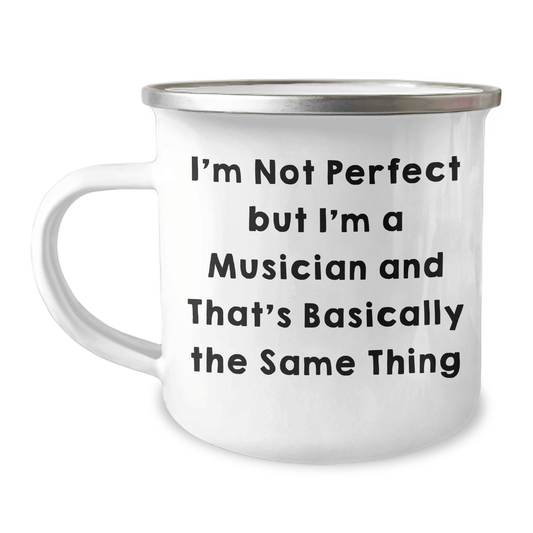 Funny Musician Gifts, Musician Camping Mug, 'I'm Not Perfect But I'm A Musician And That's Basically The Same Thing' Quote, Gifts for Musician, Gifts from Friends, Father's Day Unique Gifts - The Buy Boom