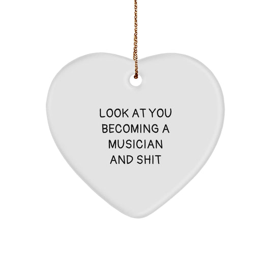 Funny Musician Heart Ornament Gifts from Friends for Christmas Unique Musician Gifts - The Buy Boom