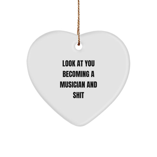Funny Musician Heart Ornament Gifts from Friends to Musician Men for Christmas Unique Gifts - The Buy Boom