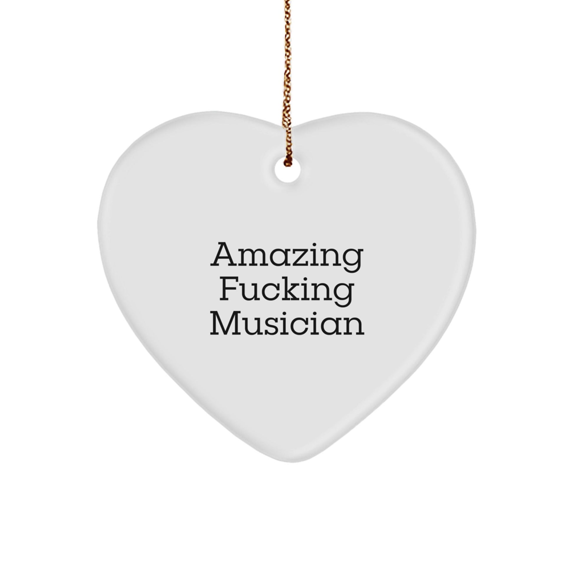 Funny Musician Heart Ornament Gifts from Friends, Unique Inspirational Christmas Ornaments for Musicians, Amazing Heart Shaped Decor - The Buy Boom