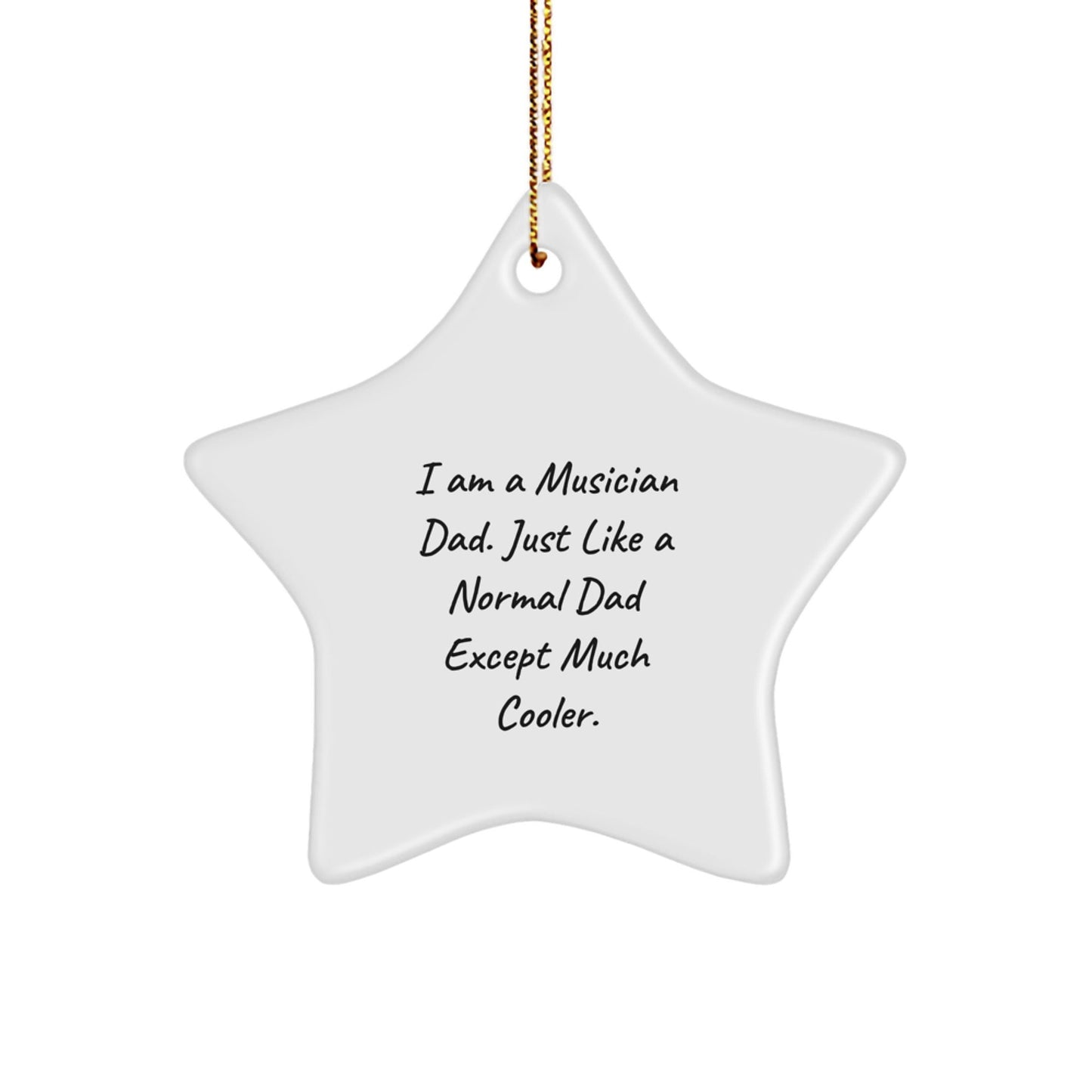 Funny Musician Star Ornament Gifts from Dad for Musician Men, Unique Christmas Unique Gift Ideas, Star Shaped Decorations - The Buy Boom