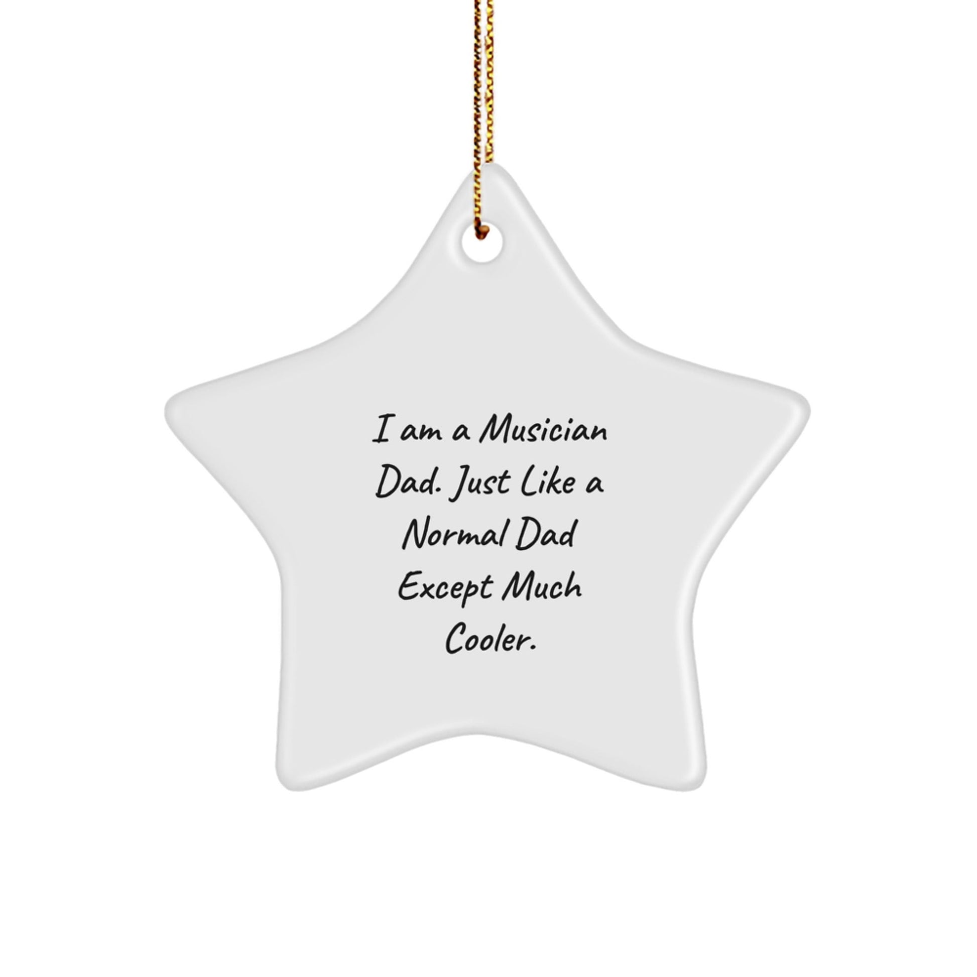 Funny Musician Star Ornament Gifts from Dad for Musician Men, Unique Christmas Unique Gift Ideas, Star Shaped Decorations - The Buy Boom