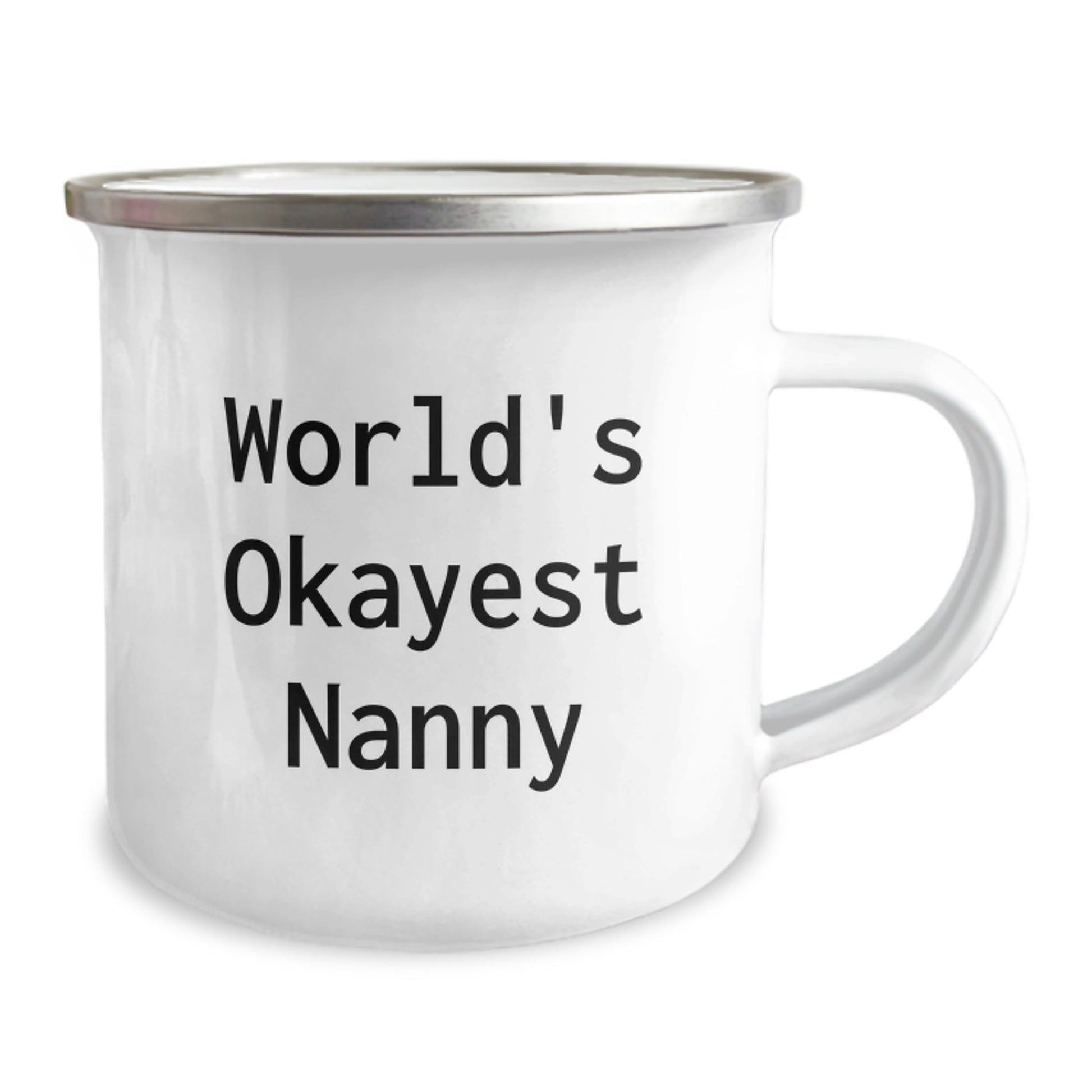 Funny Nanny Gifts for Christmas, World's Okayest Nanny Camping Mug, Gifts from Family to Nanny - The Buy Boom