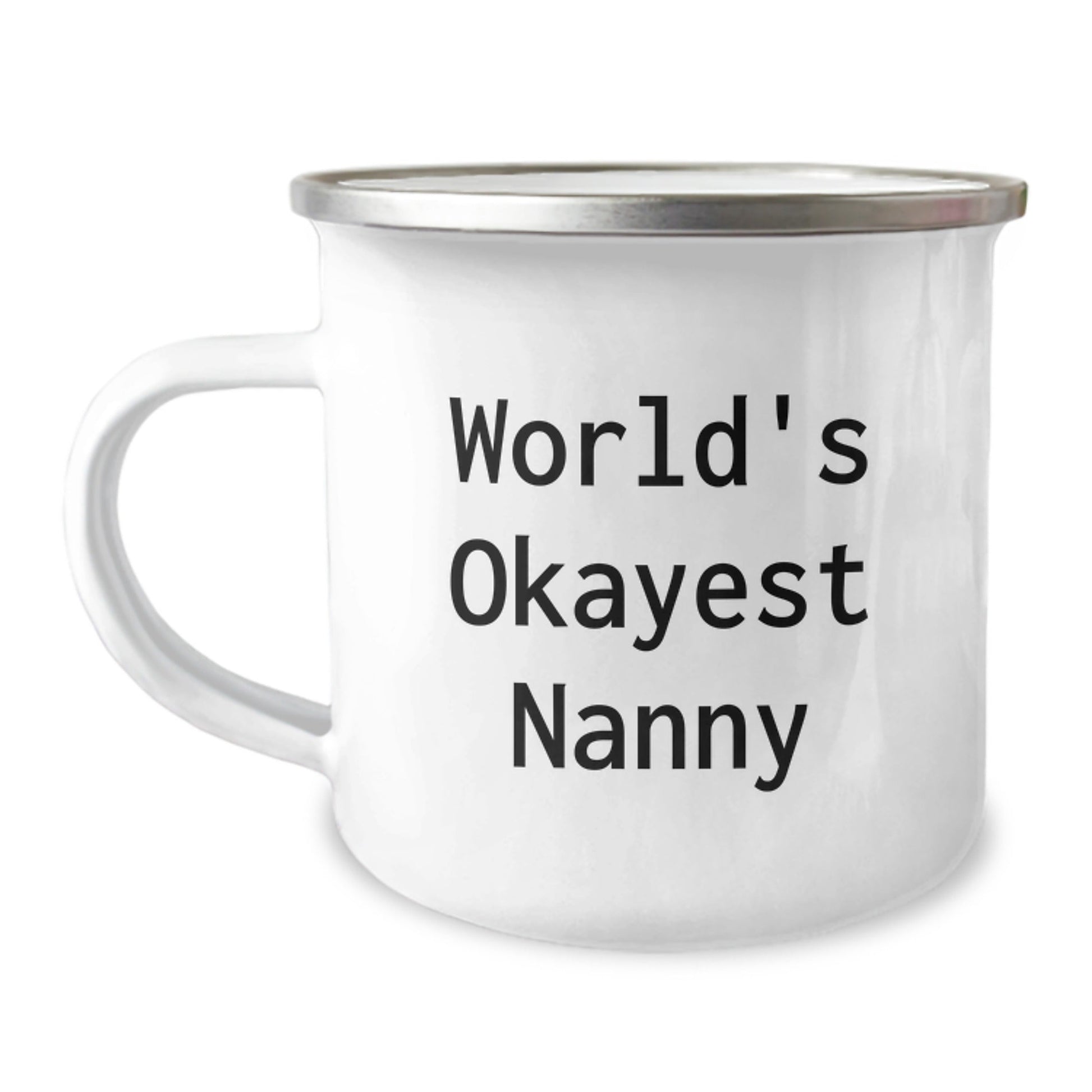 Funny Nanny Gifts for Christmas, World's Okayest Nanny Camping Mug, Gifts from Family to Nanny - The Buy Boom