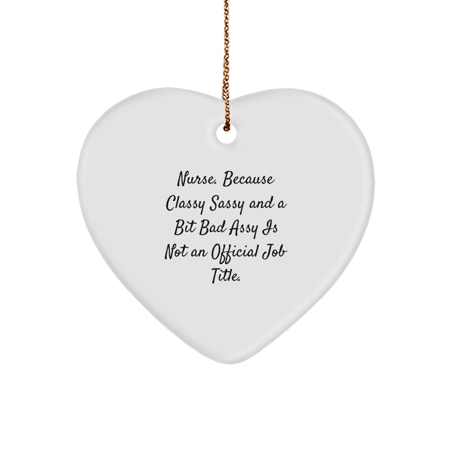 Funny Nurse Heart Ornament Gifts from Friends - Heart Shaped Nurse Decor for Christmas Unique Gifts - The Buy Boom