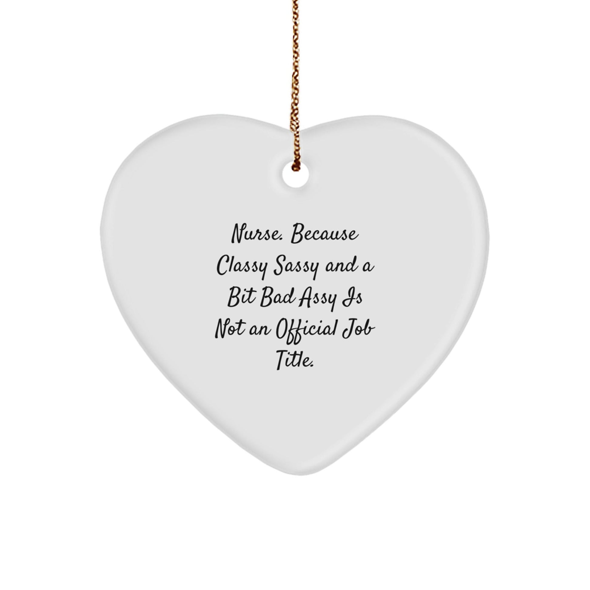 Funny Nurse Heart Ornament Gifts from Friends - Heart Shaped Nurse Decor for Christmas Unique Gifts - The Buy Boom