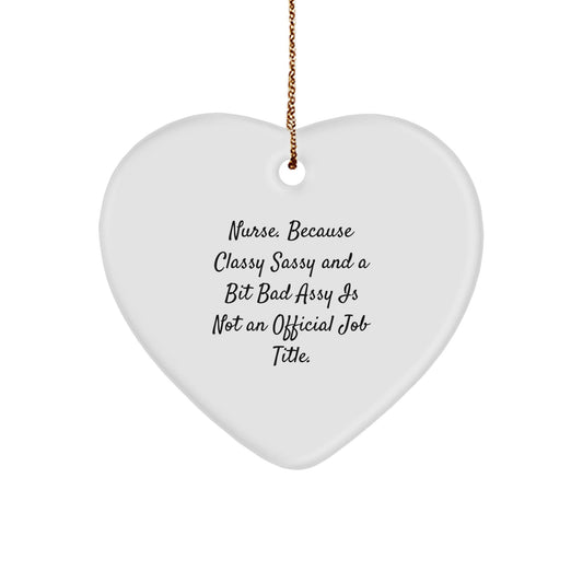 Funny Nurse Heart Ornament Gifts from Friends - Heart Shaped Nurse Decor for Christmas Unique Gifts - The Buy Boom